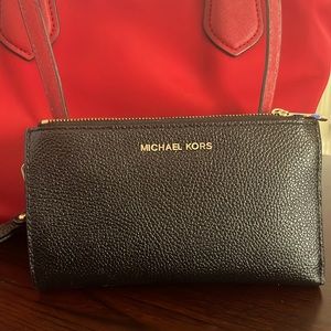 Michael Kors black wristlet wallet